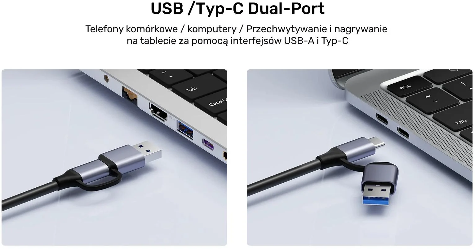 Unitek Grabber video USB-C/A, 4K HDMI 1.4b