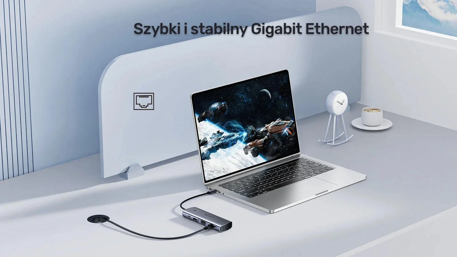 Unitek Hub 9w1 USB C Gigabit Ethernet HDMI VGA 3x USB A czytnik kart PD 100W