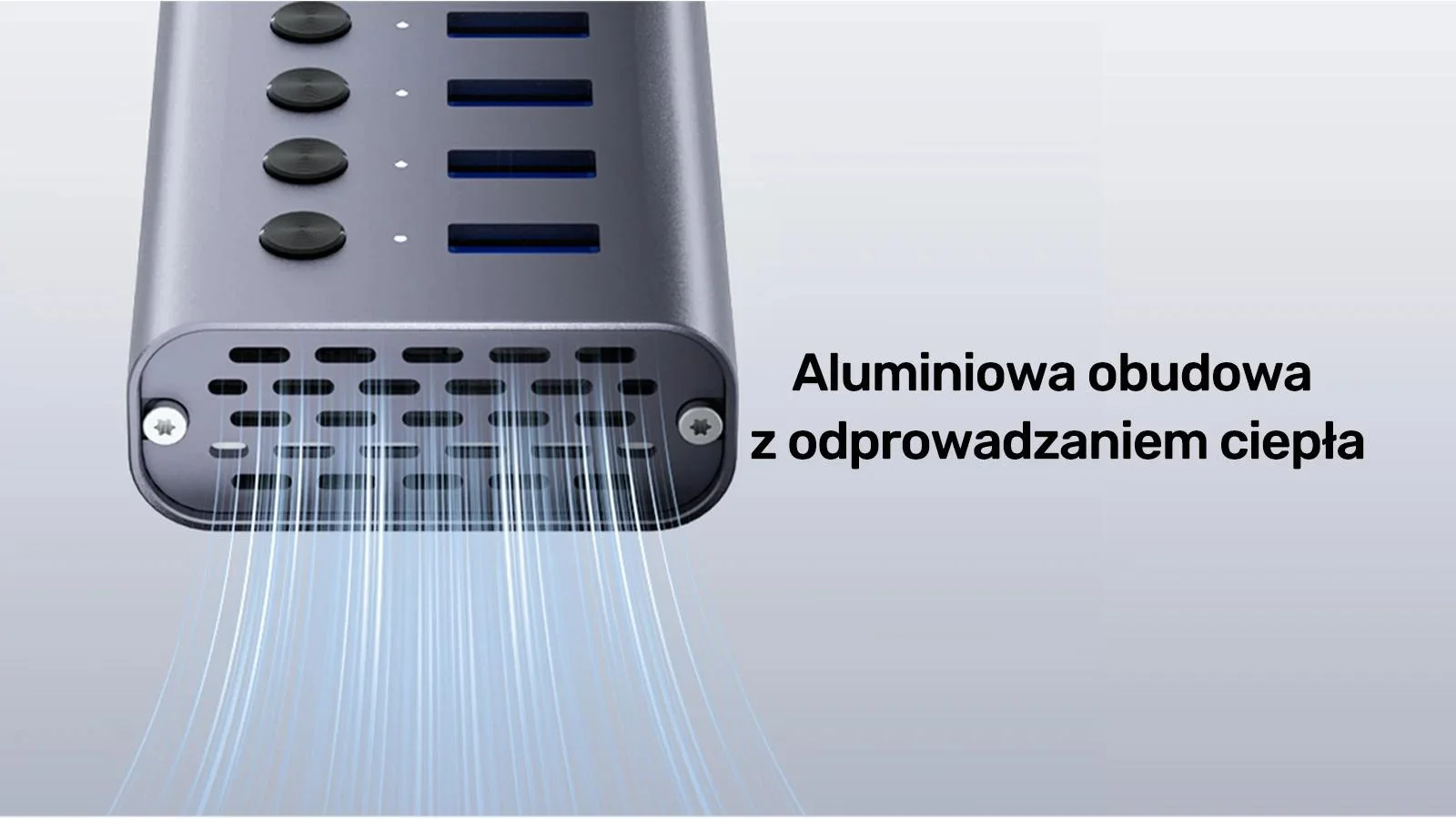 Unitek Hub USB A 3.0 7w1, 5Gbps z przełącznikami portów