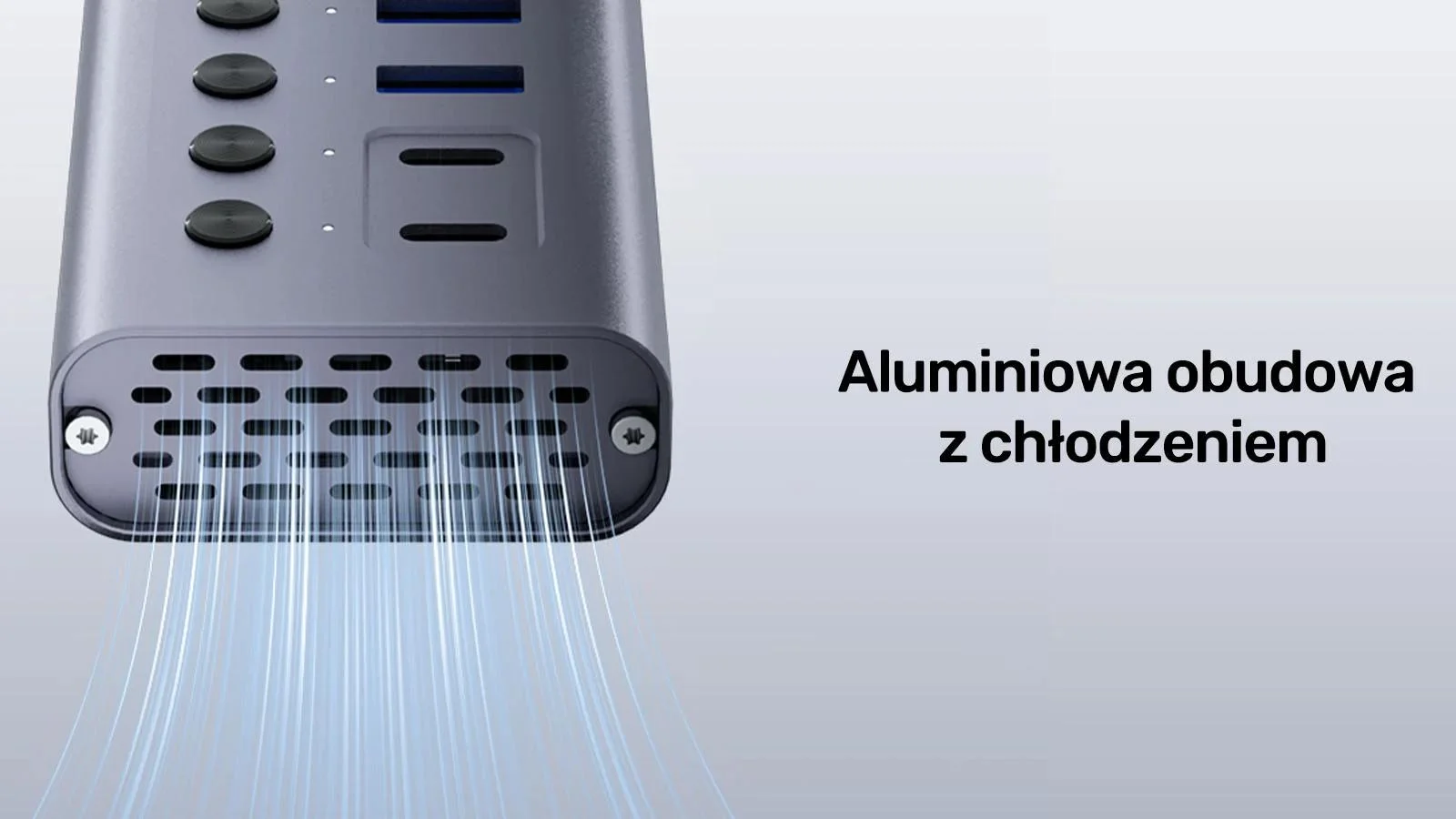 Unitek Hub USB C/USB A 10w1 5Gbps z włącznikami portów