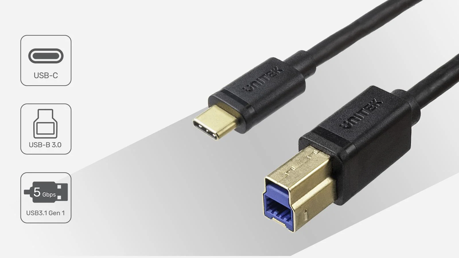 Unitek kabel do drukarki USB-C na USB-B USB 3.0 2m