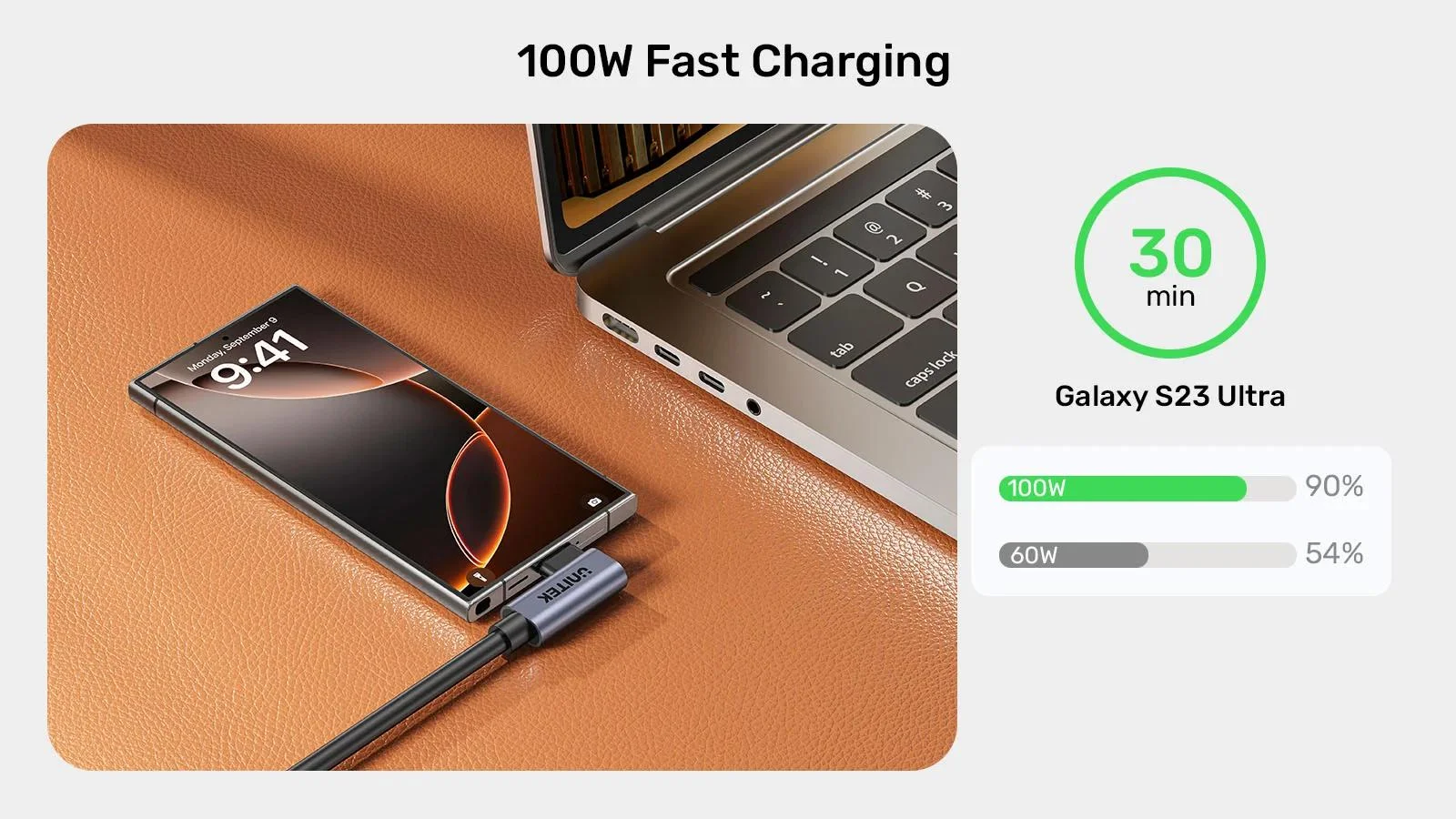 Unitek kabel USB-C do USB-C PD 100W podwójny 90 stopni, 1m