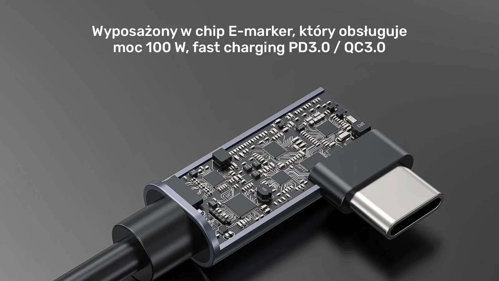 Unitek kabel USB-C do USB-C PD 100W podwójny 90 stopni, 1m