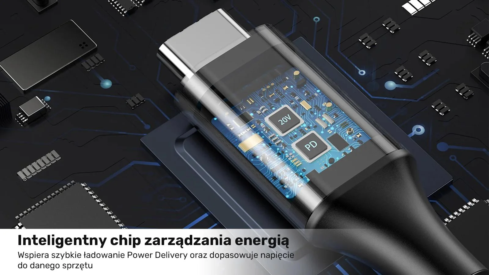 Unitek Kabel zasilający do laptopa Dell 65W USB-C - DC4,5