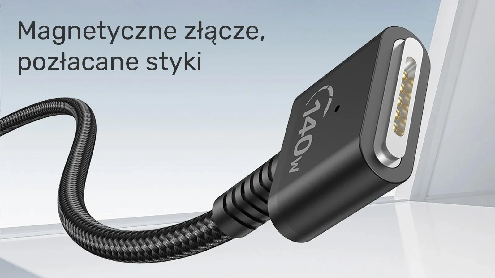 Unitek Kabel zasilający USB-C - MagSafe 3 140W 1 m