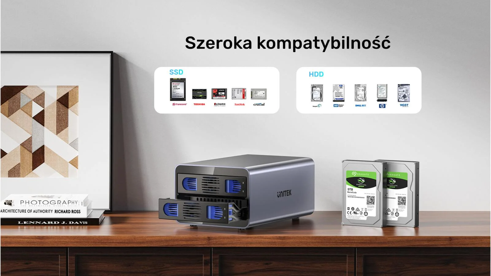 Unitek Obudowa RAID do dysku SATA 2.5''/3.5'' – 4 tryby, 40TB, 5Gb/s