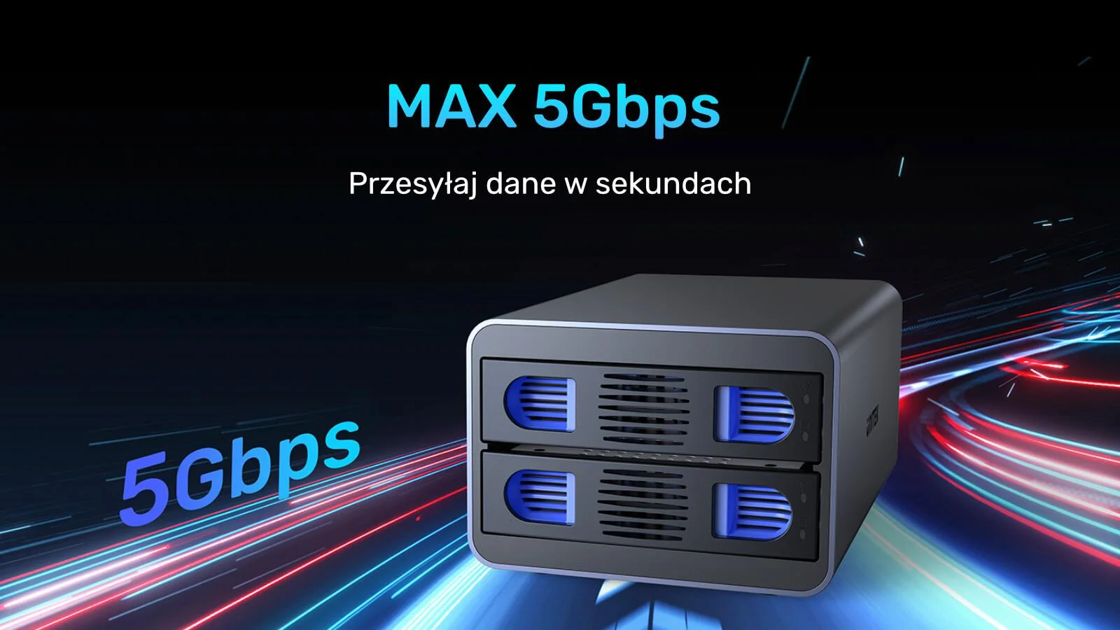 Unitek Obudowa RAID do dysku SATA 2.5''/3.5'' – 4 tryby, 40TB, 5Gb/s