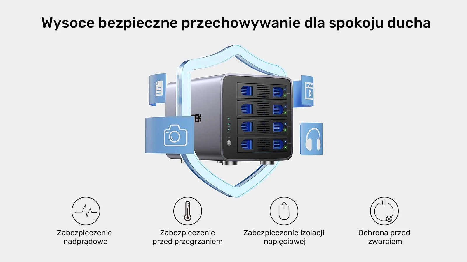 Unitek Obudowa RAID do dysku SATA 2.5''/3.5'' 8 trybów 80TB USB-C