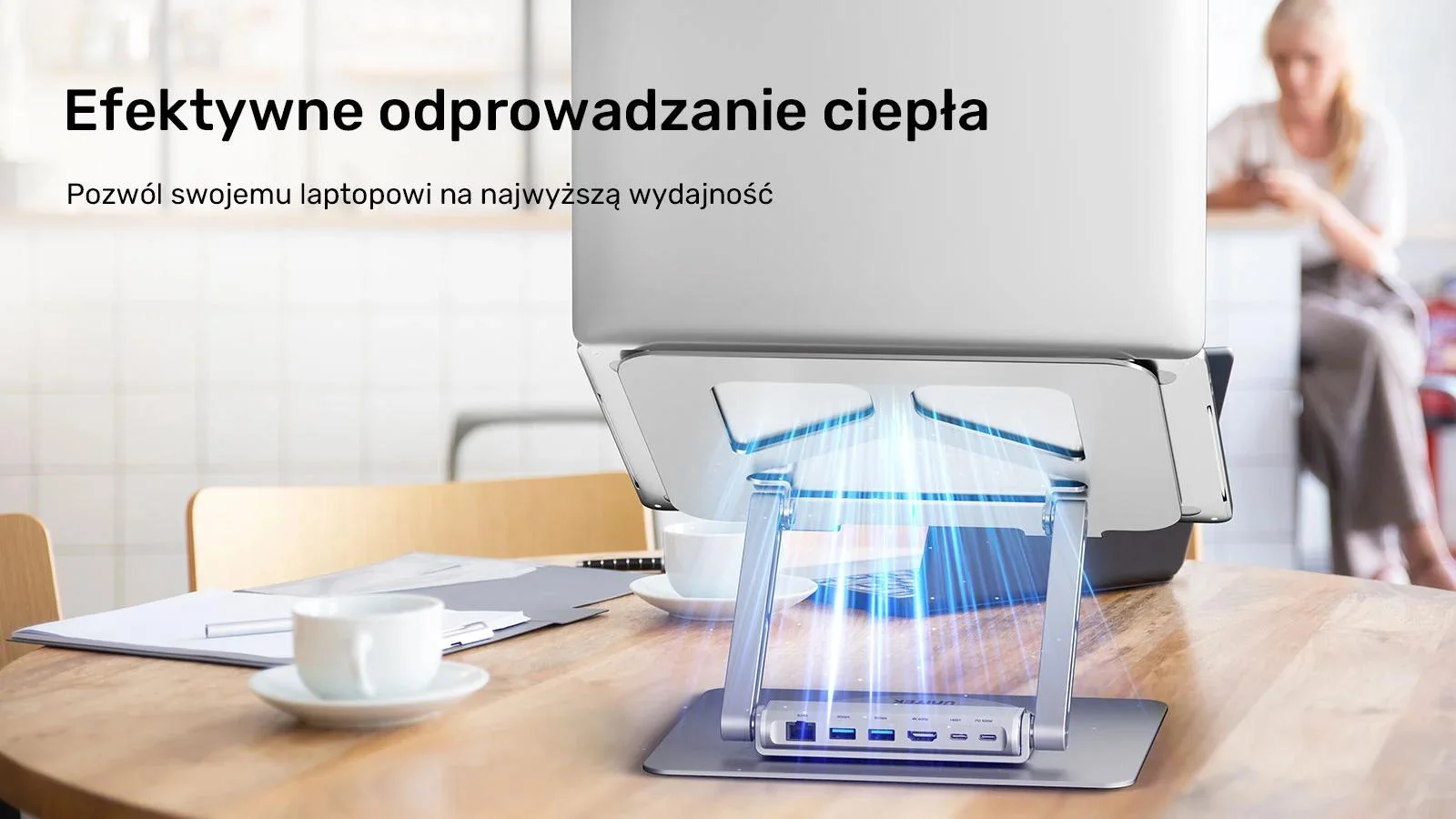 Unitek Podstawka pod laptop USB-C HDMI 4K PD 100W