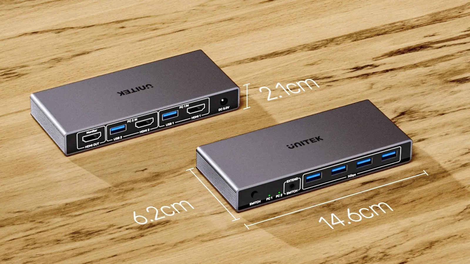 Unitek Przełącznik KVM 4K@60Hz USB 3.0 HDMI