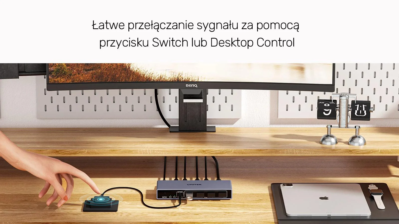 Unitek Przełącznik KVM 8K@60Hz USB 3.0 5Gbps DP