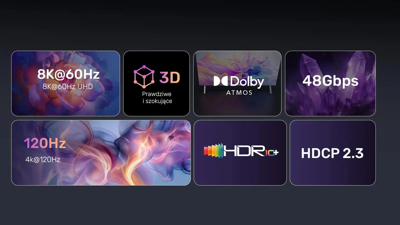 Unitek przedłużacz HDMI (M) - HDMI (F) 2.1, 8K 1m