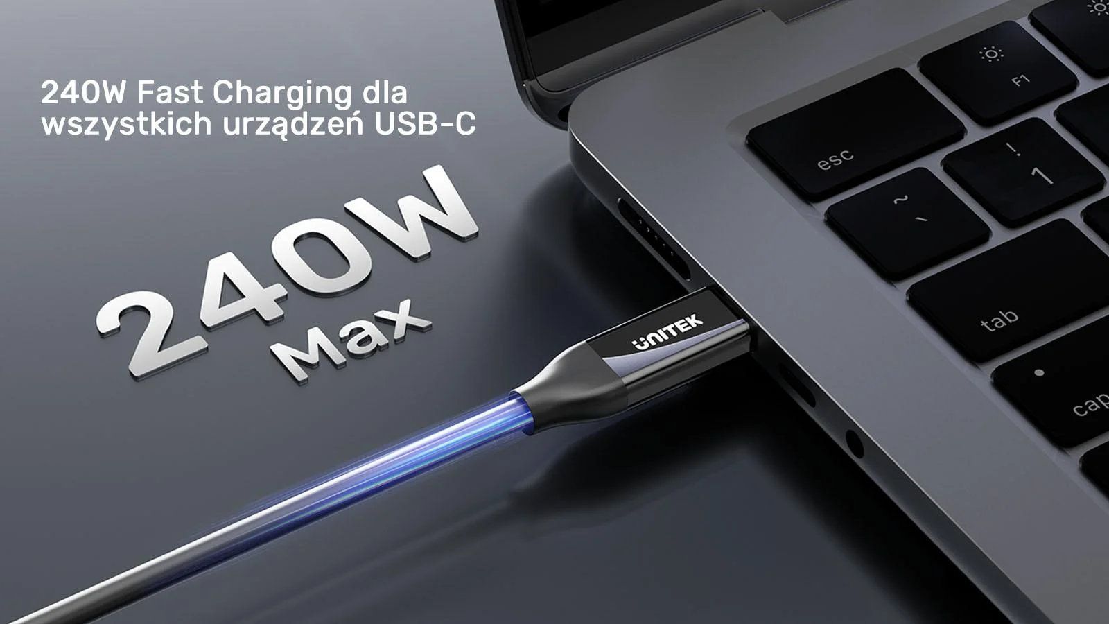 Unitek przewód USB-C 4.0 PD 100W 40 Gbps 8K 2 m