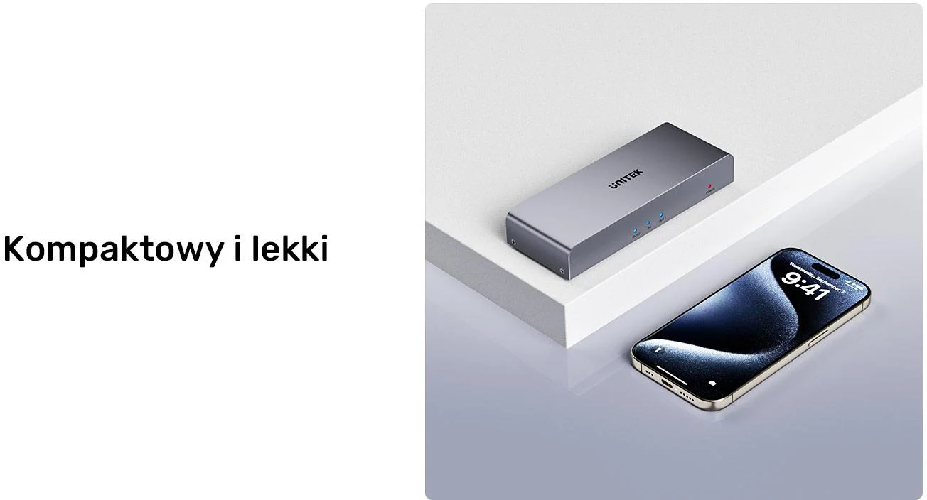 Unitek Rozgałęźnik sygnału HDMI 1 IN-2 OUT 4K