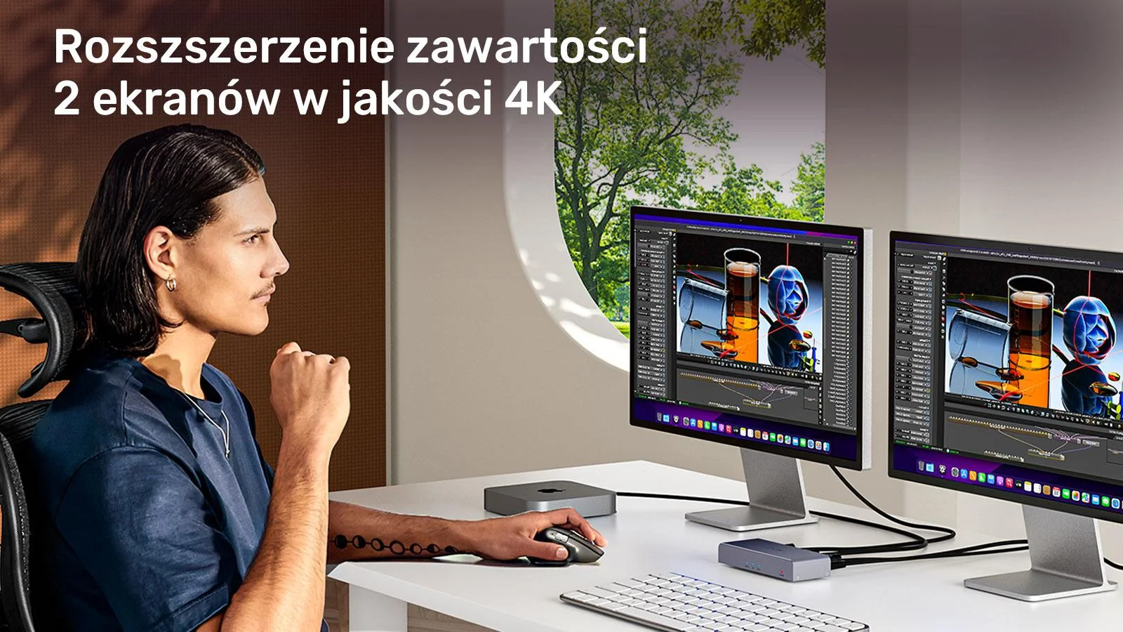 Unitek Rozgałęźnik sygnału HDMI 1 IN-2 OUT 4K