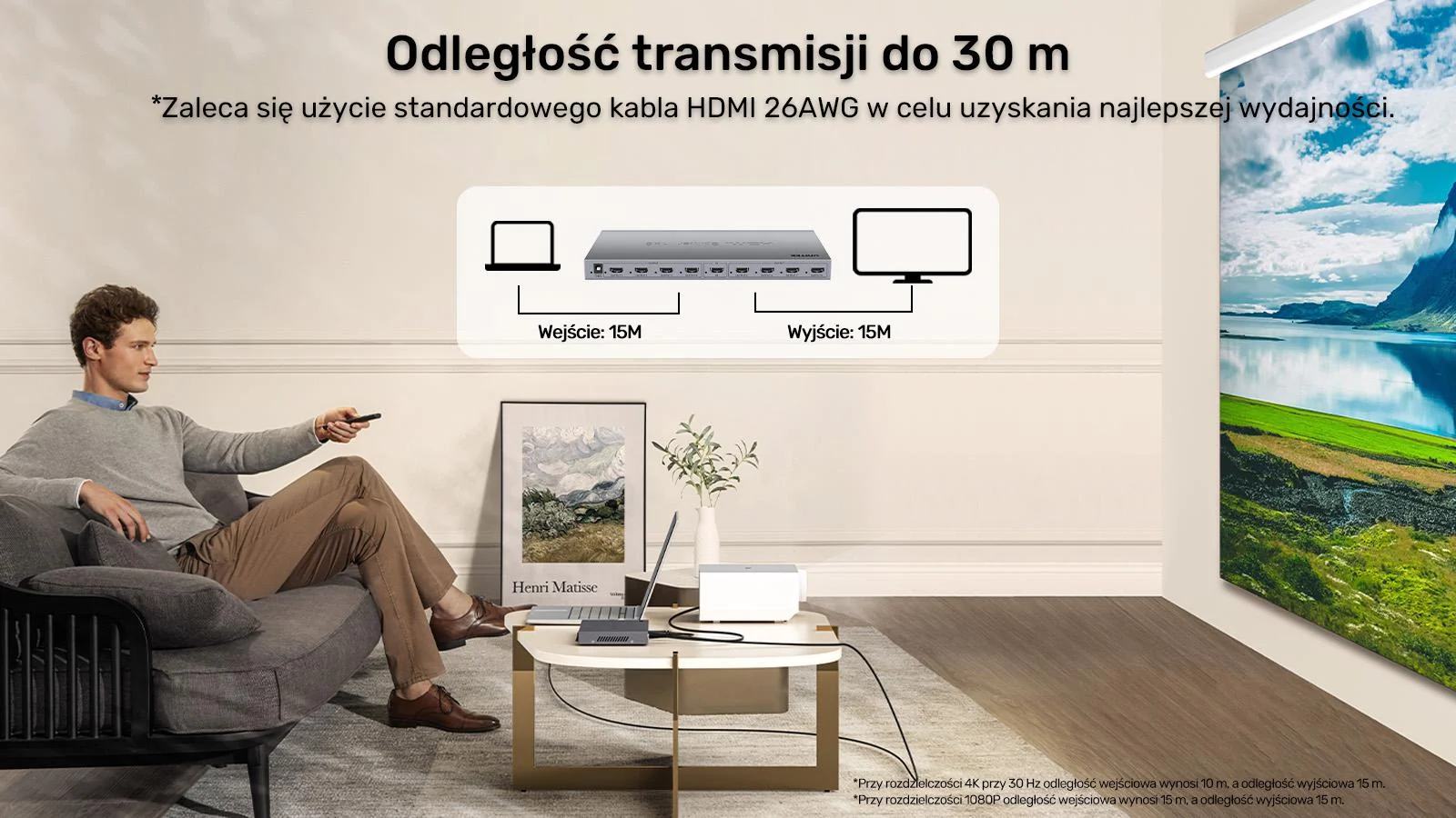 Unitek Rozgałęźnik sygnału HDMI 1 IN-8 OUT 4K