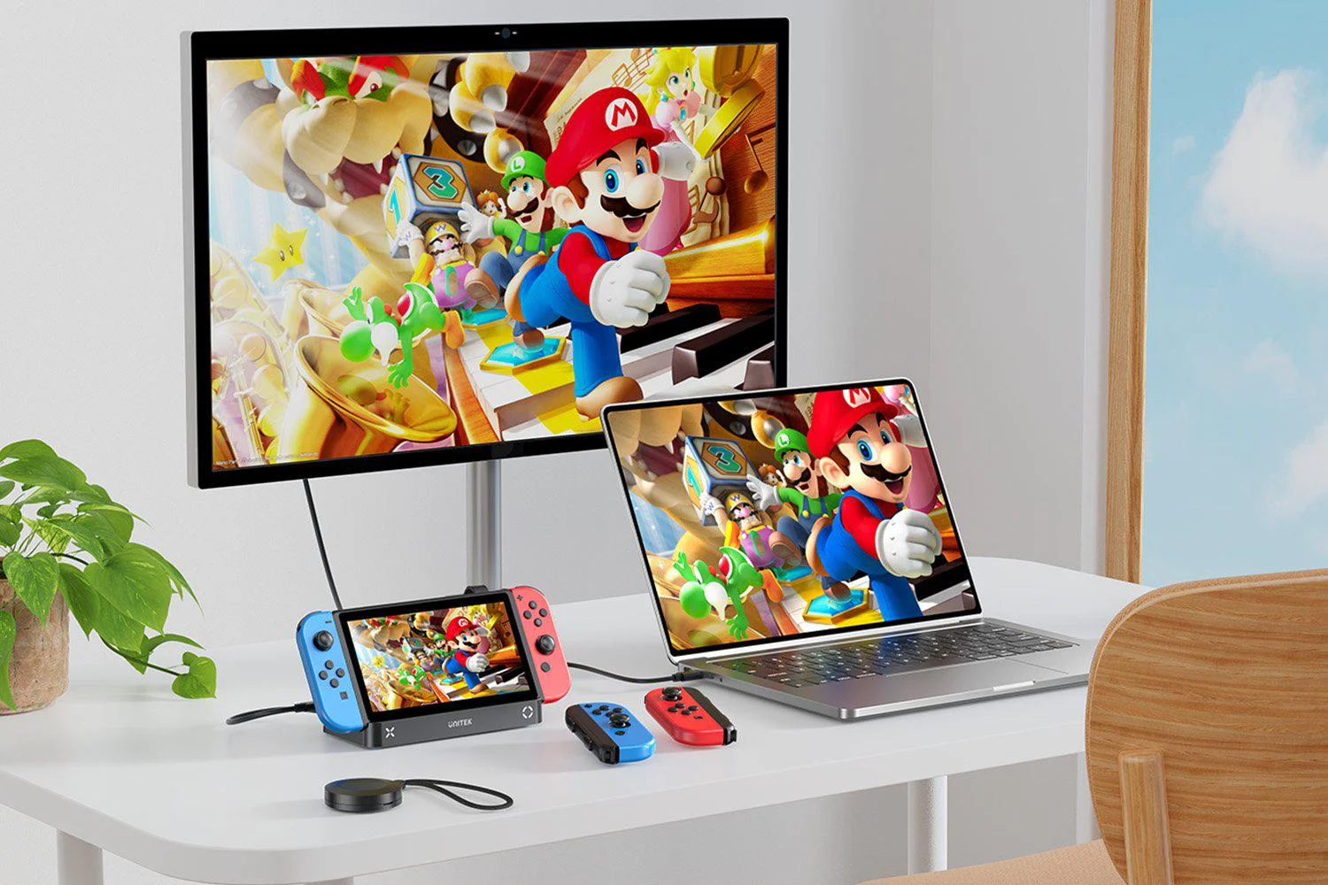 Unitek Stacja dokująca do Nintendo Switch, PD 100W, HDMI 4K, RJ-45, czytnik kart