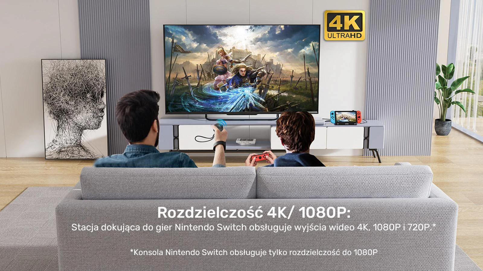 Unitek Stacja dokująca do Nintendo Switch + pilot