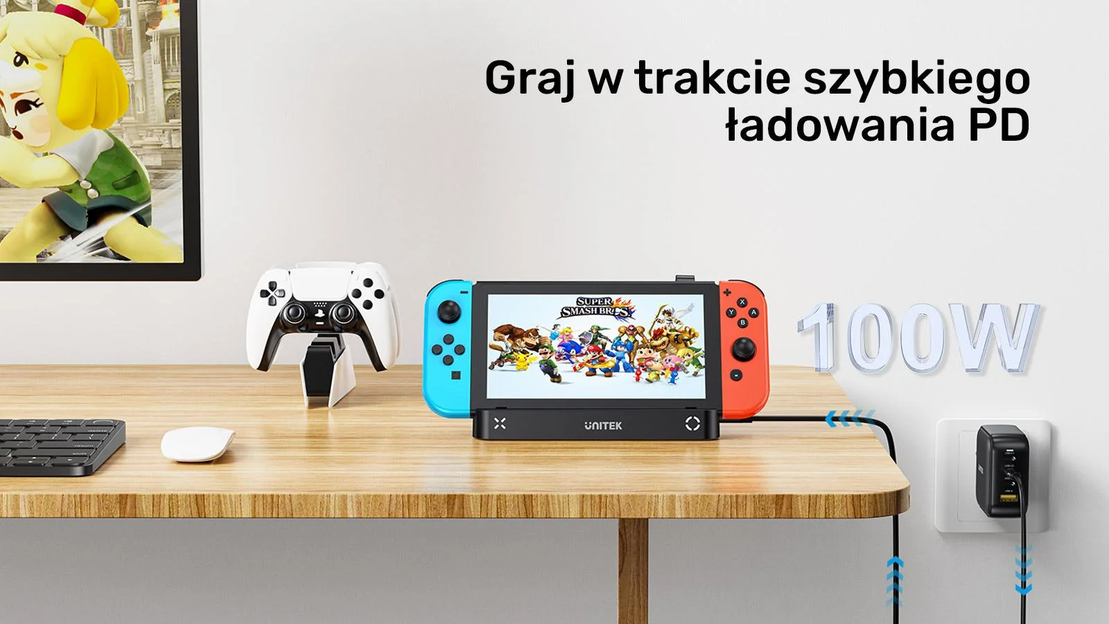 Unitek Stacja dokująca do Nintendo Switch + pilot
