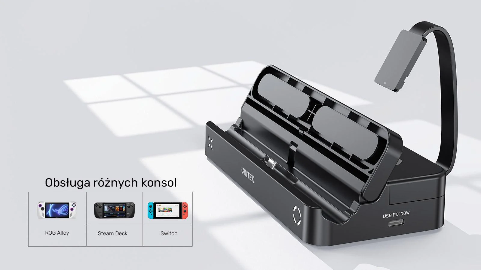 Unitek Stacja dokująca do Nintendo Switch + pilot