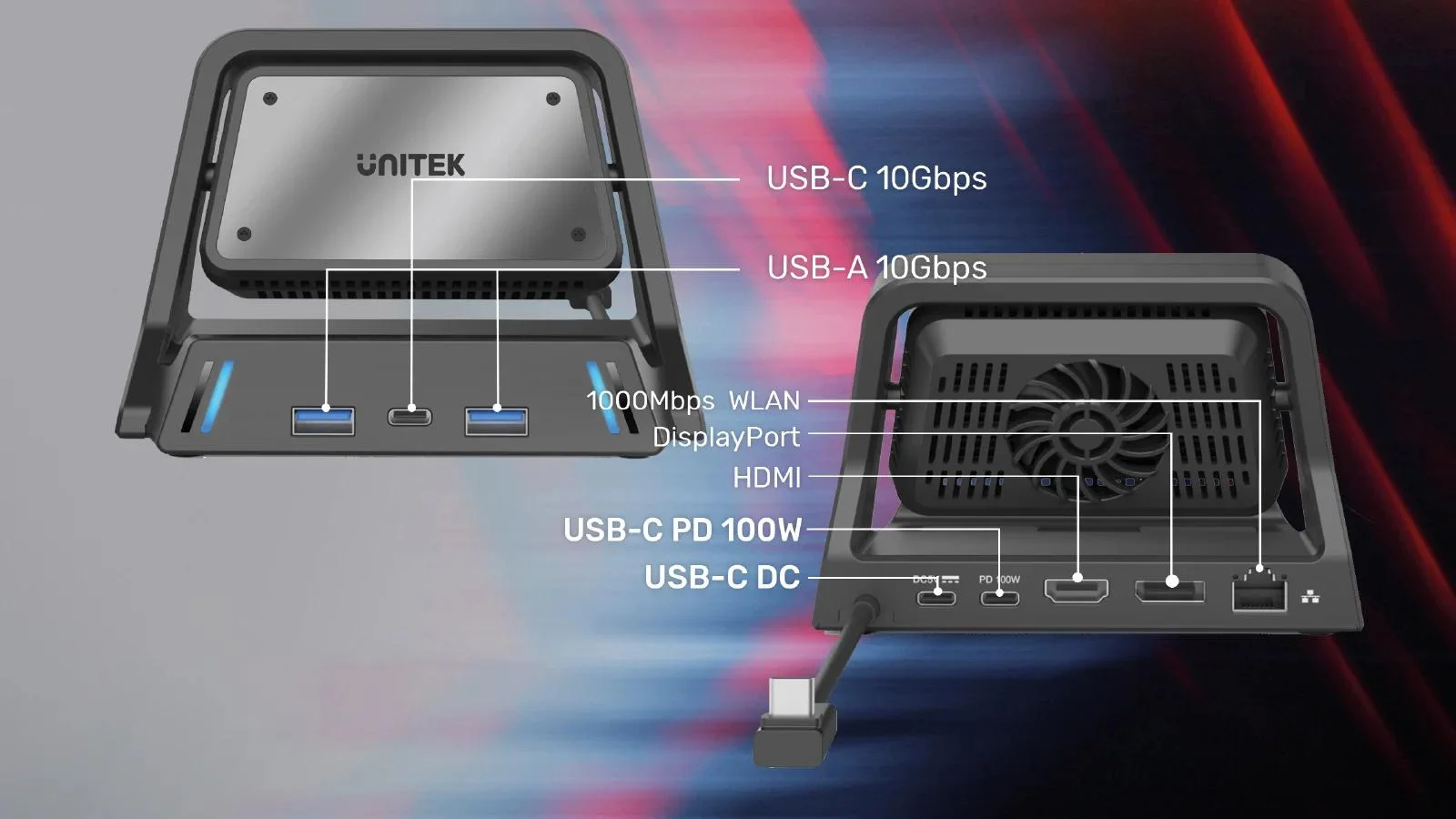Unitek Stacja dokująca Pro do Steam Deck™ 100W 8K