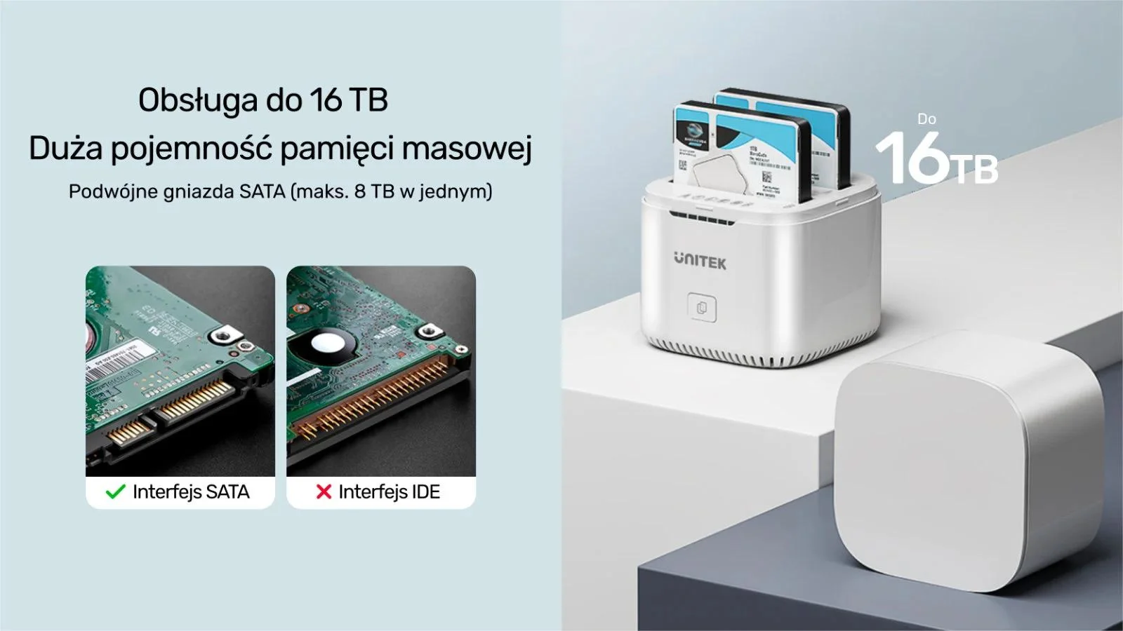 Unitek Stacja klonująca Bay SATA USB3.0 do SATA6G 2,5" z funkcją UASP 5 Gbps