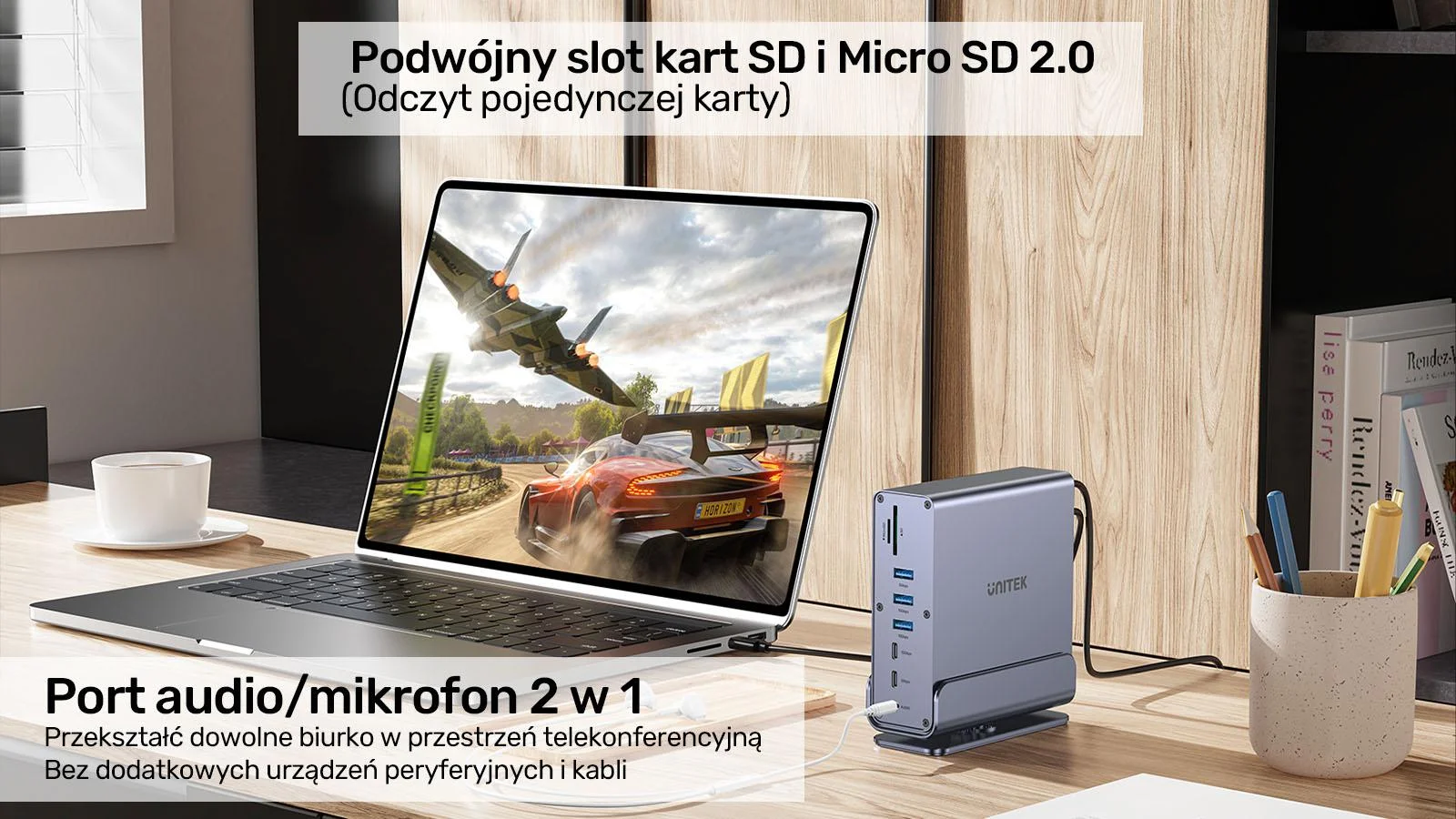 Unitek Uniwersalna stacja dokująca DisplayLink 4K x3