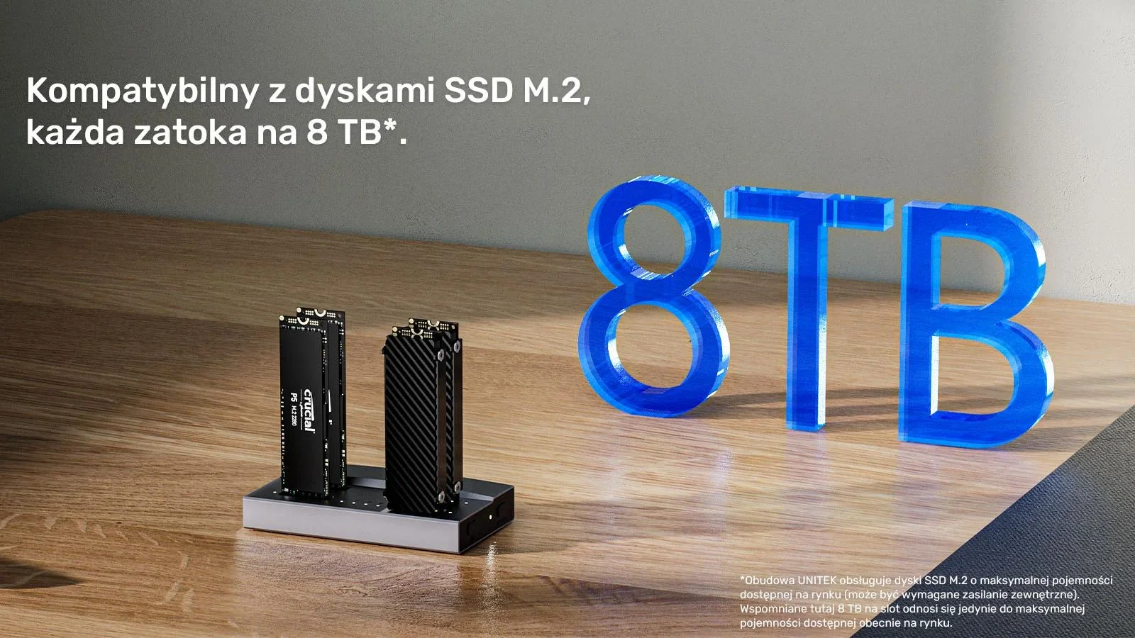 Unitek USB4 4-kieszeniowa stacja dokująca/ klonująca M.2 SSD