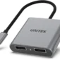 unitek v1404a adapter usb c na 2x port dp 14 8k 60hz c61635d1b82344aeb550d15f8a0866eb