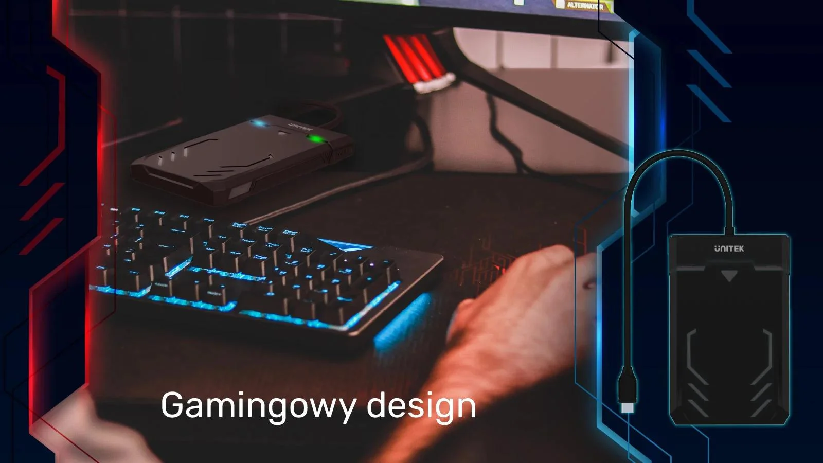 Unitek Y-3036A Obudowa USB-C 6Gbps HDD/SSD SATA UASP