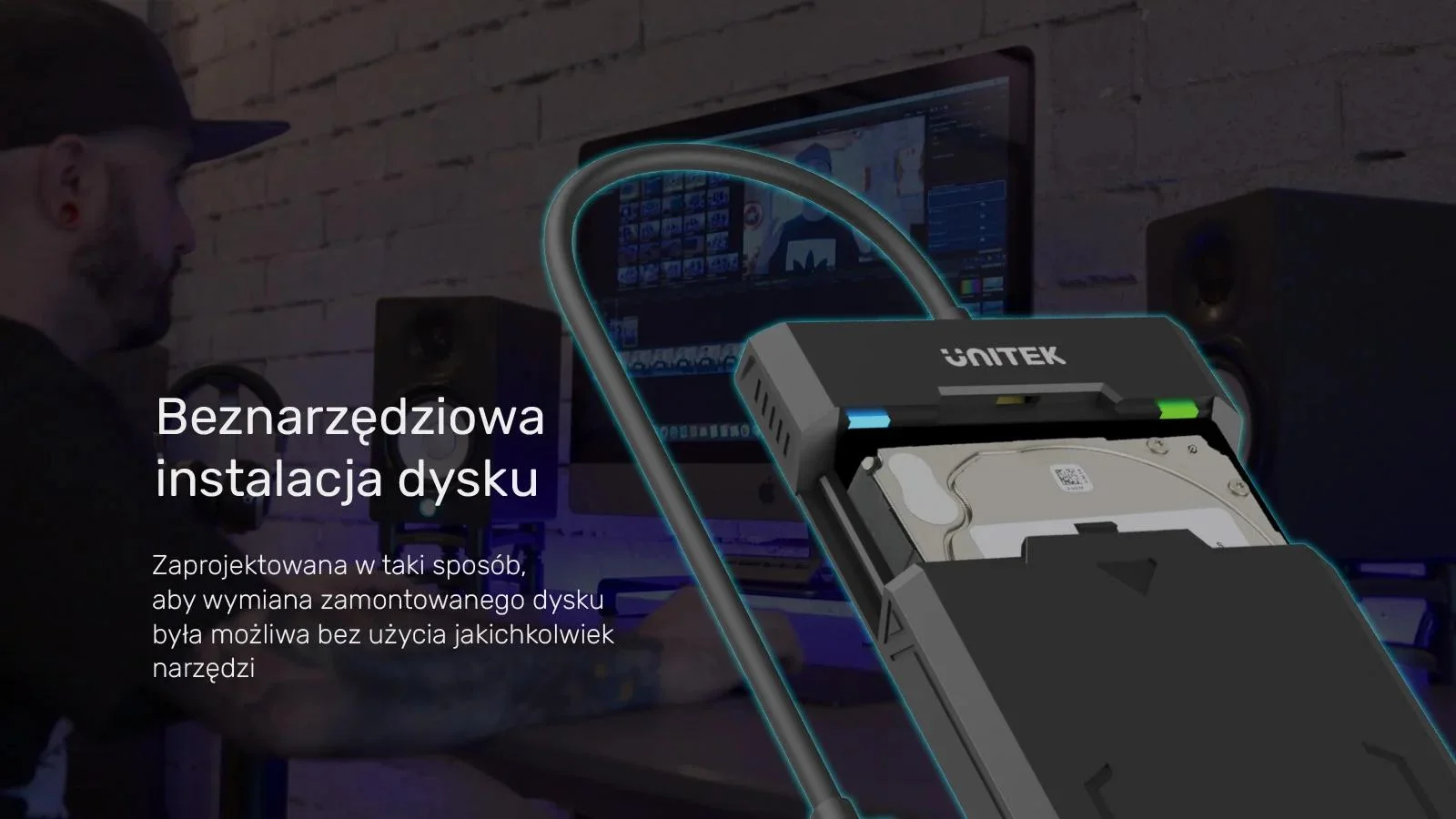 Unitek Y-3036A Obudowa USB-C 6Gbps HDD/SSD SATA UASP