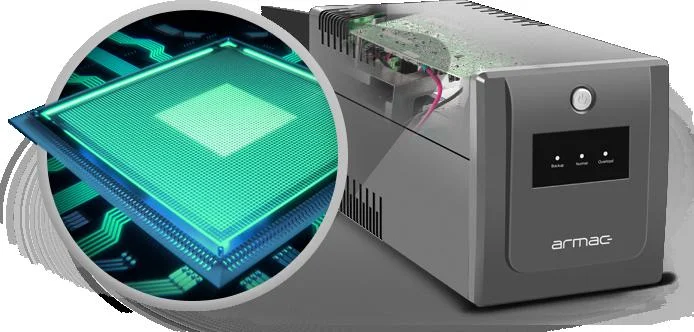 UPS ZASILACZ AWARYJNY Armac Home 1500VA Schuko LINE-INTERACTIVE - Sterowanie mikroprocesorowe - wysoka wydajność i monitoring wrażliwych urządzeń