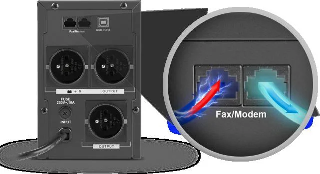 UPS ZASILACZ AWARYJNY Armac Office 1500VA LINE-INTERACTIVE - Bezpieczny internet i telefon - Ochrona przeciwprzepięciowa RJ-11 / RJ-45