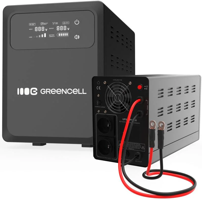 UPS ZASILACZ AWARYJNY Greencell PowerCore 800VA 500W AVR 12VDC LCD