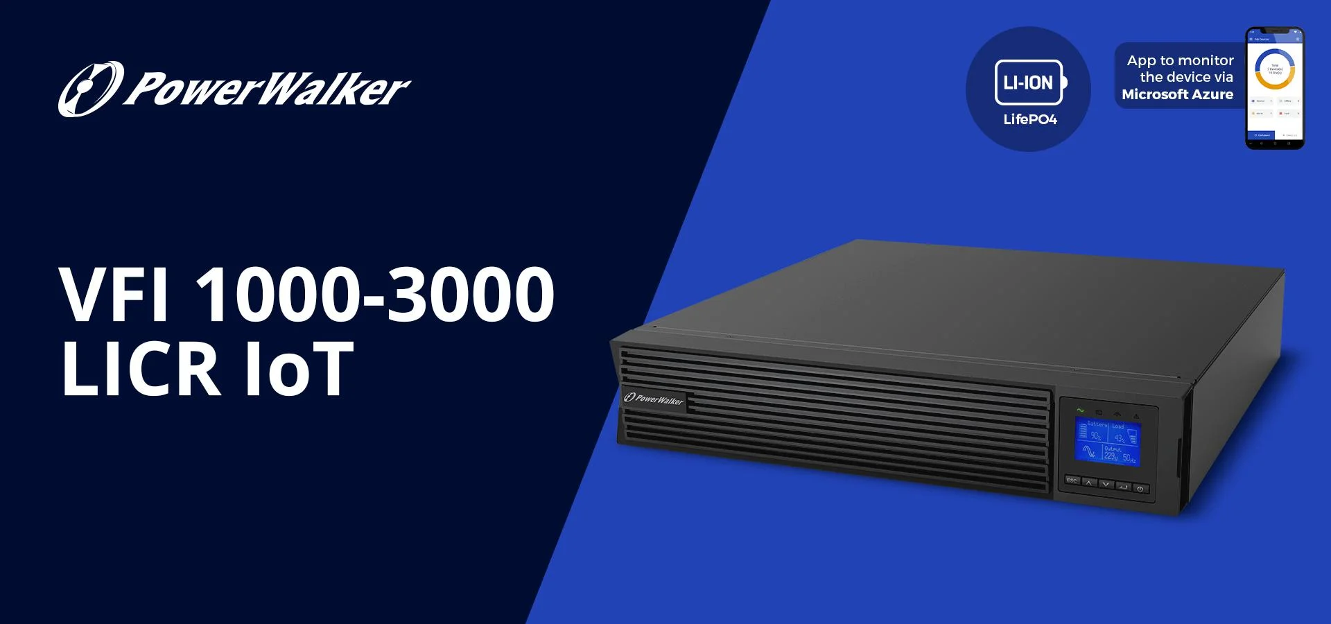 UPS ZASILACZ AWARYJNY PowerWalker VFI 1500 LICR IOT PF1