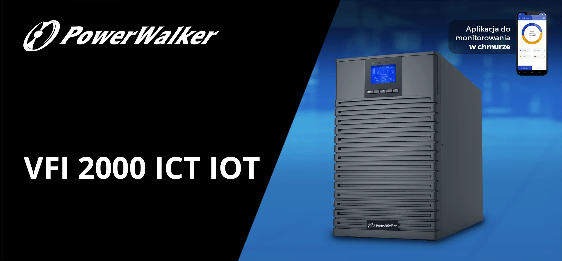 UPS ZASILACZ AWARYJNY POWER WALKER VFI 2000 ICT IOT PF1