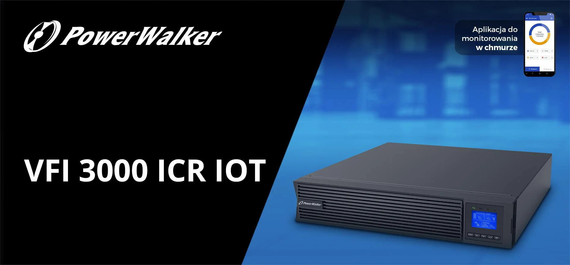 UPS ZASILACZ AWARYJNY POWER WALKER VFI 3000 ICR IOT PF1