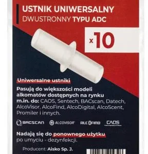 ustnik uniwersalny dwustronny typu adc aisko do alkomatow op d9fc1a62cd734b47b90b2211c7ffa073