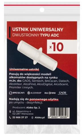 ustnik uniwersalny dwustronny typu adc aisko do alkomatow op d9fc1a62cd734b47b90b2211c7ffa073