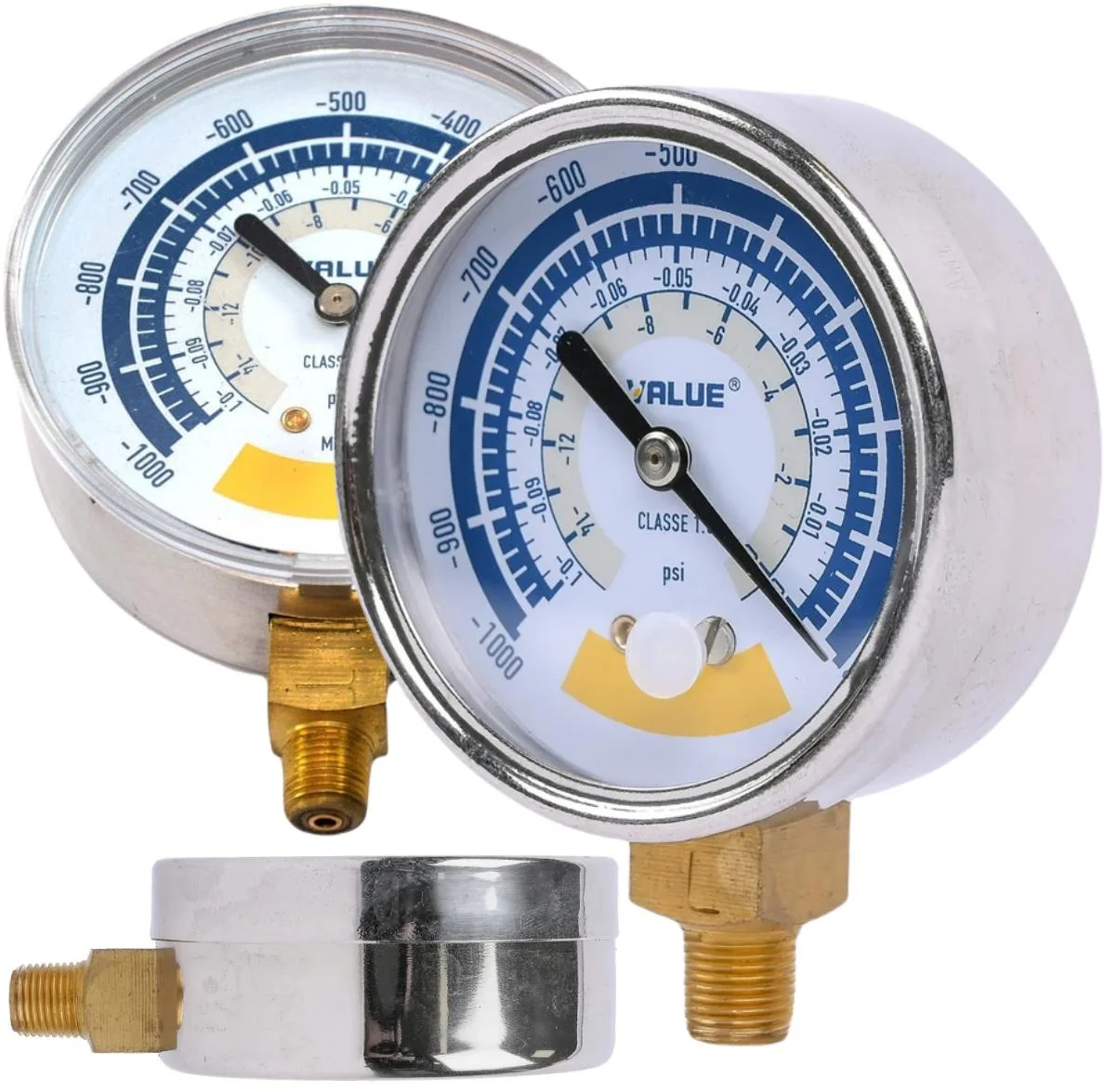 Mały wakuometr 62 mm 1/8" NPT do pompy próżniowej Value - najważniejsze cechy: