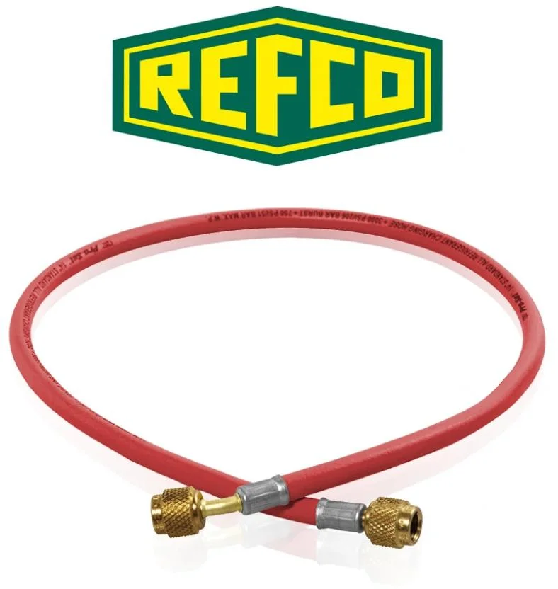 Wąż serwisowy REFCO CL-60-1/2"-20UNF-R (150 cm / 5/16" x 1/4") czerwony - specyfikacja i dane techniczne: