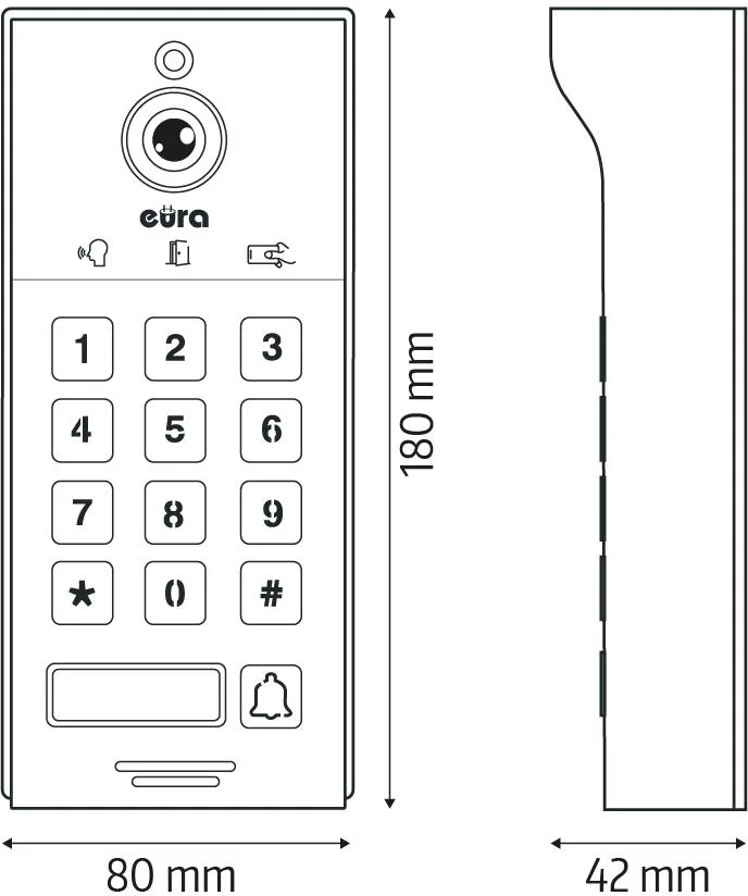 Wideodomofon EURA VDP-30C5 Tuya