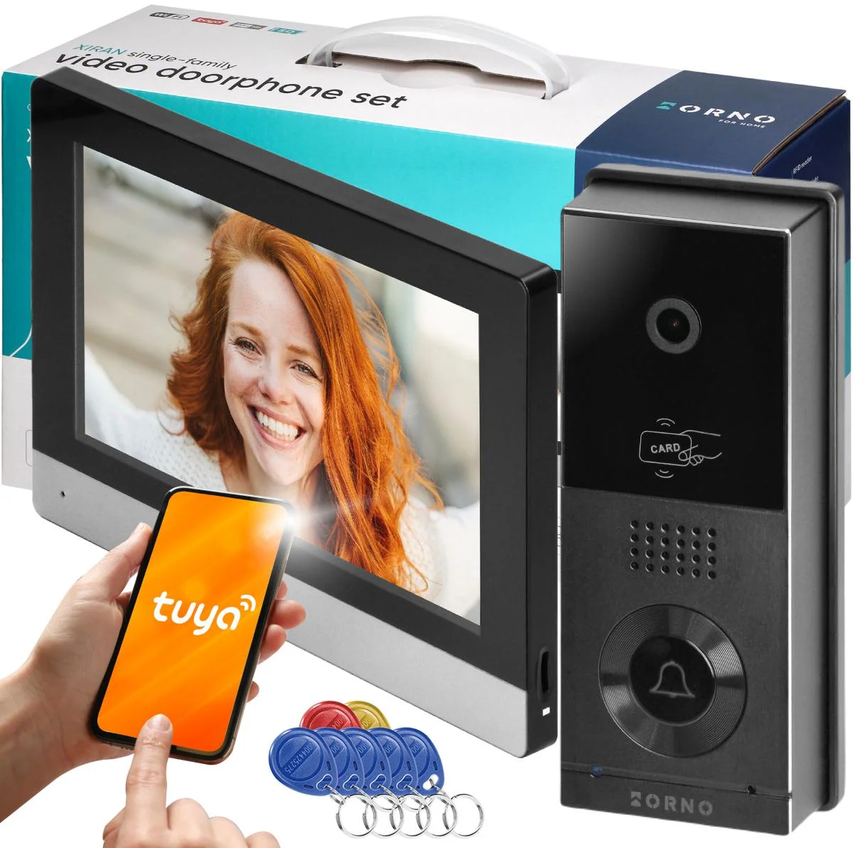 ORNO XIRAN OR-VID-MA-1079/B - jednorodzinny zestaw wideodomofonowy z detekcją ruchu