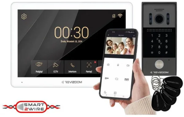 wideodomofon revizoom rm t203hd whiterc 212hd ck1 e87124e0894b4f47826f749ee54c10d2