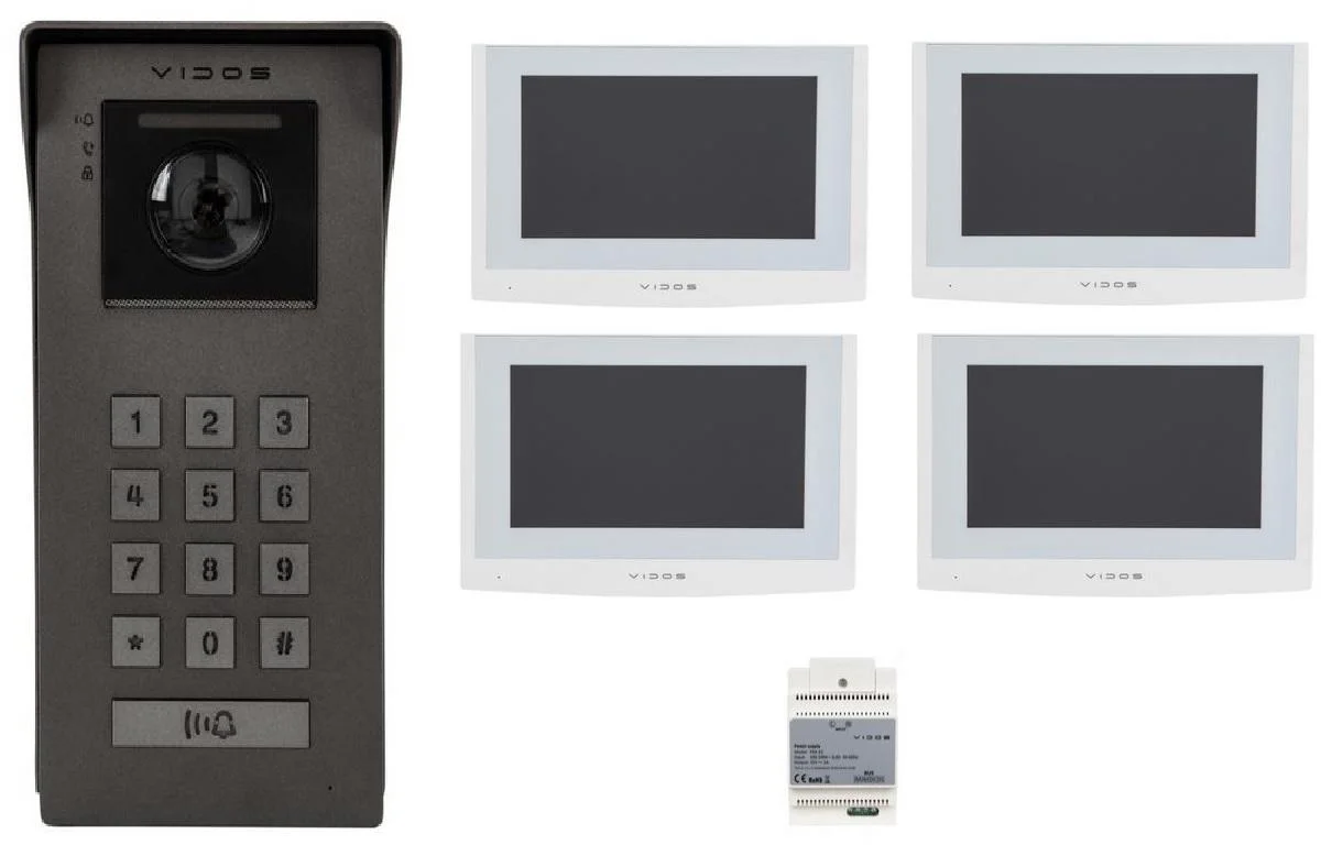 Wideodomofon VIDOS 2IP S200/4 x M200W-X