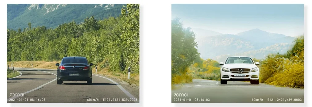 Dwukanałowe nagrywanie z przodu i z tyłu