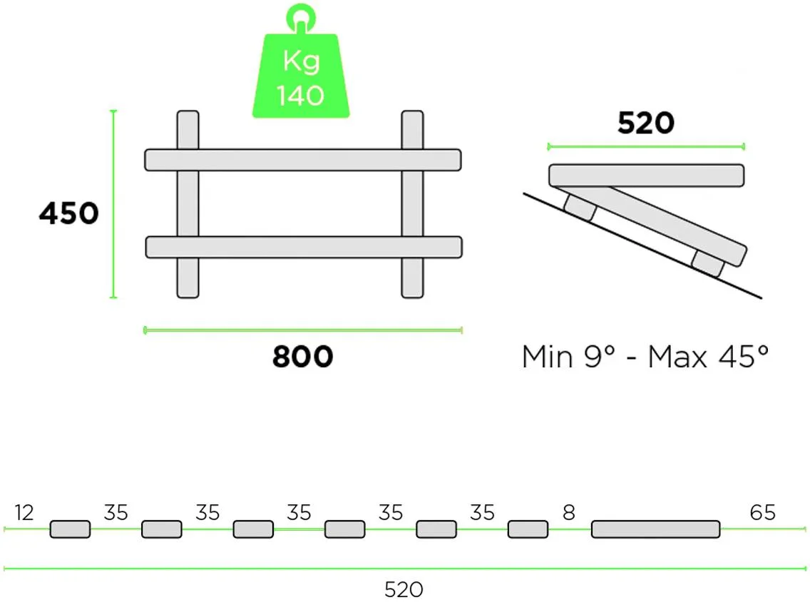 Wspornik składany dachowy Rodigas MT650