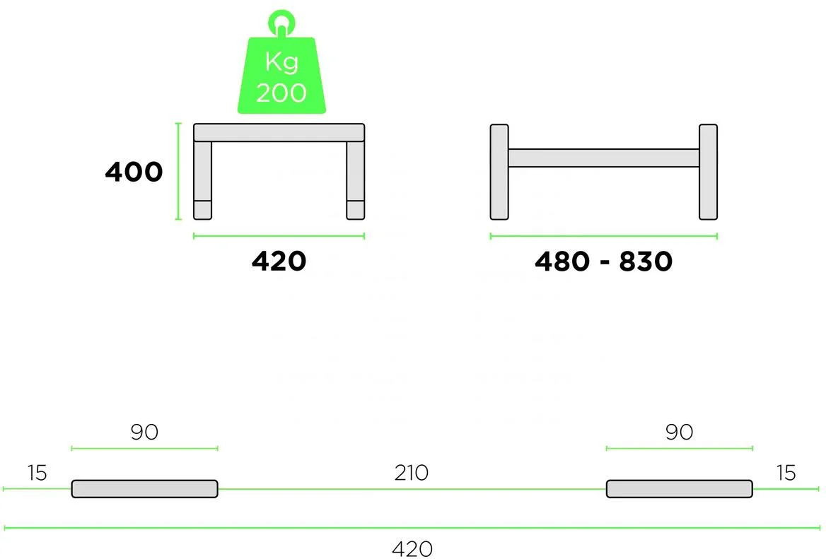 Wspornik składany podłogowy Rodigas SP740