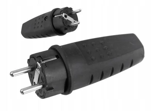 Wtyczka gumowa przenośna 250V, 2P+Z, 16A, IP44 LUX PAWBOL D.3158L