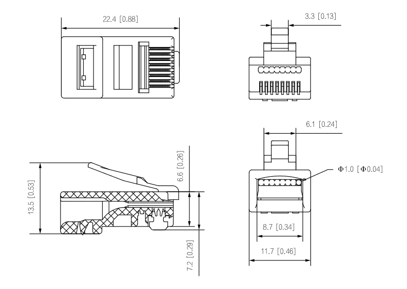 WTYK SIECIOWY DAHUA PFM976-530-PT RJ45 CAT.5e